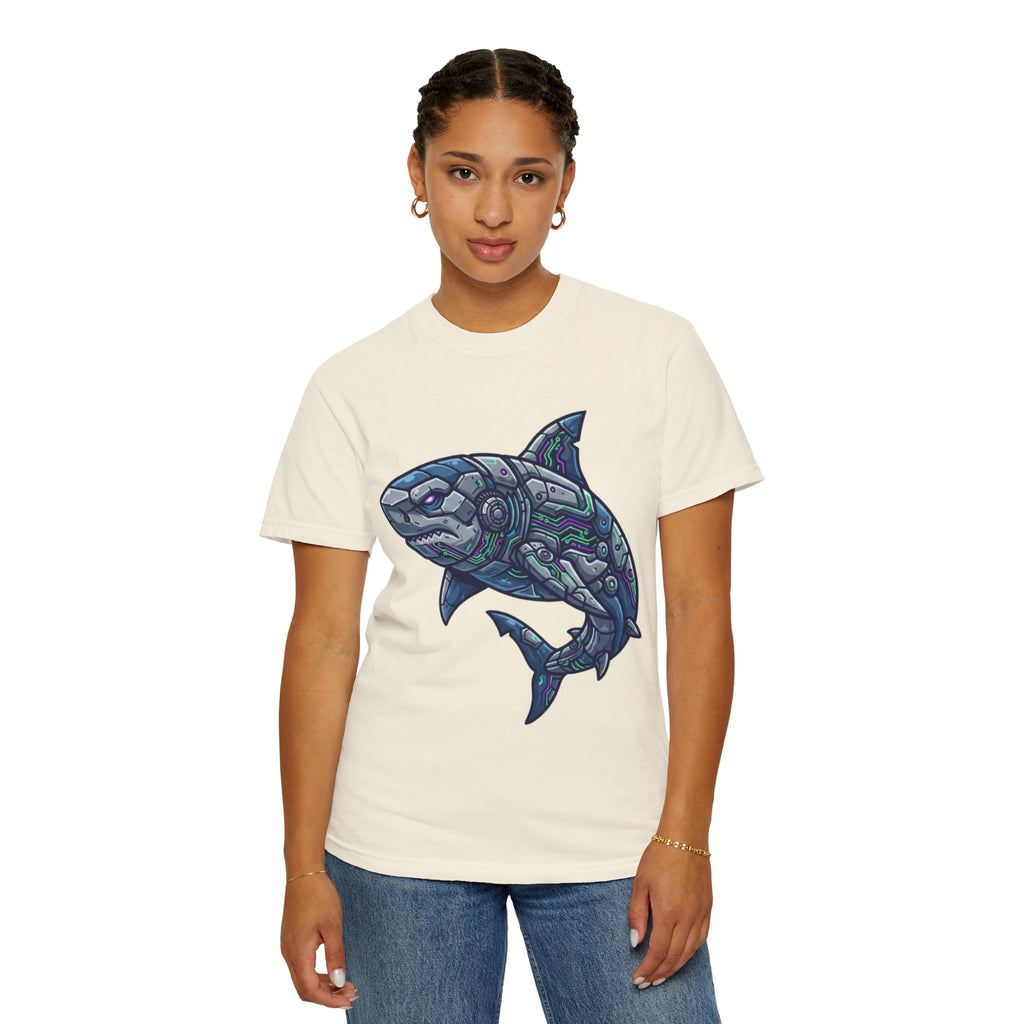 "Cyber Shark" Unisex Garment-Dyed Tee