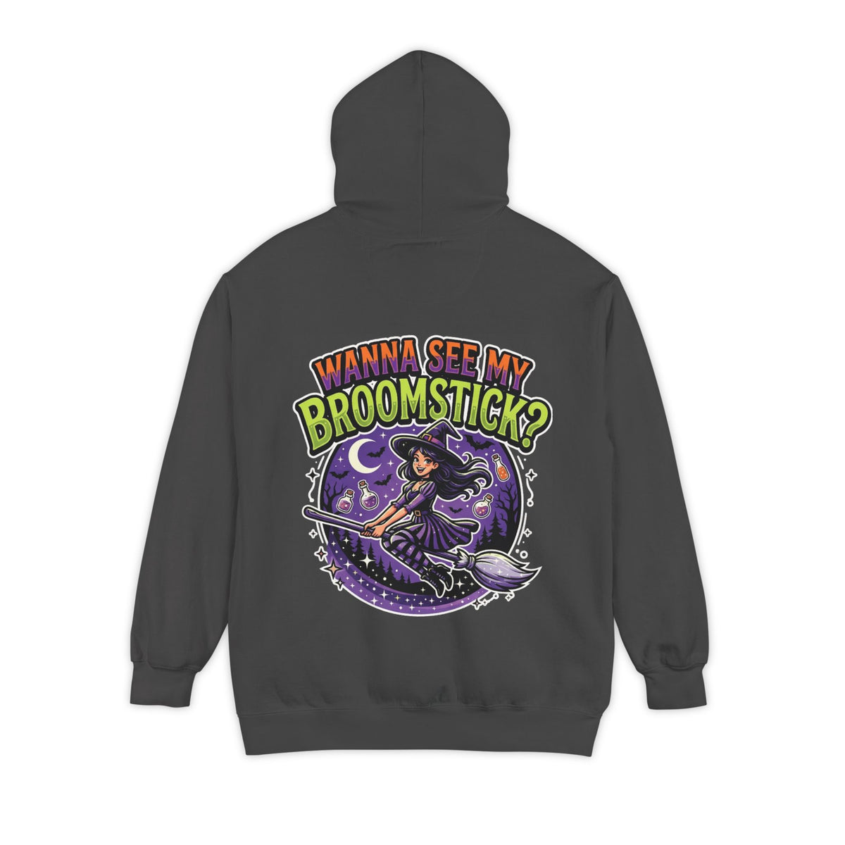 Color: Pepper | Wanna See My Broomstick Garment-Dyed Hoodie