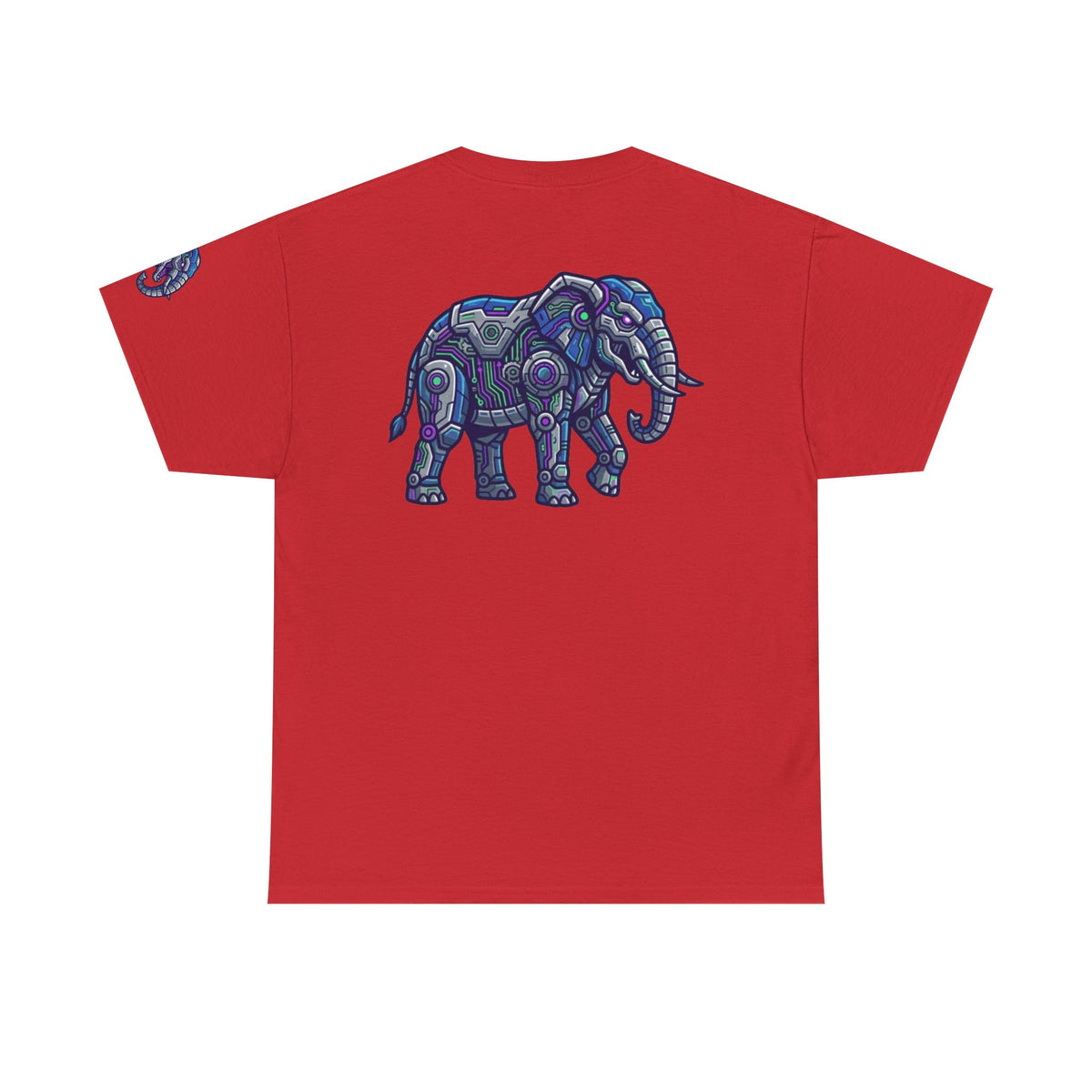 Color: Red | Cyber Elephant Premium Graphic Tee