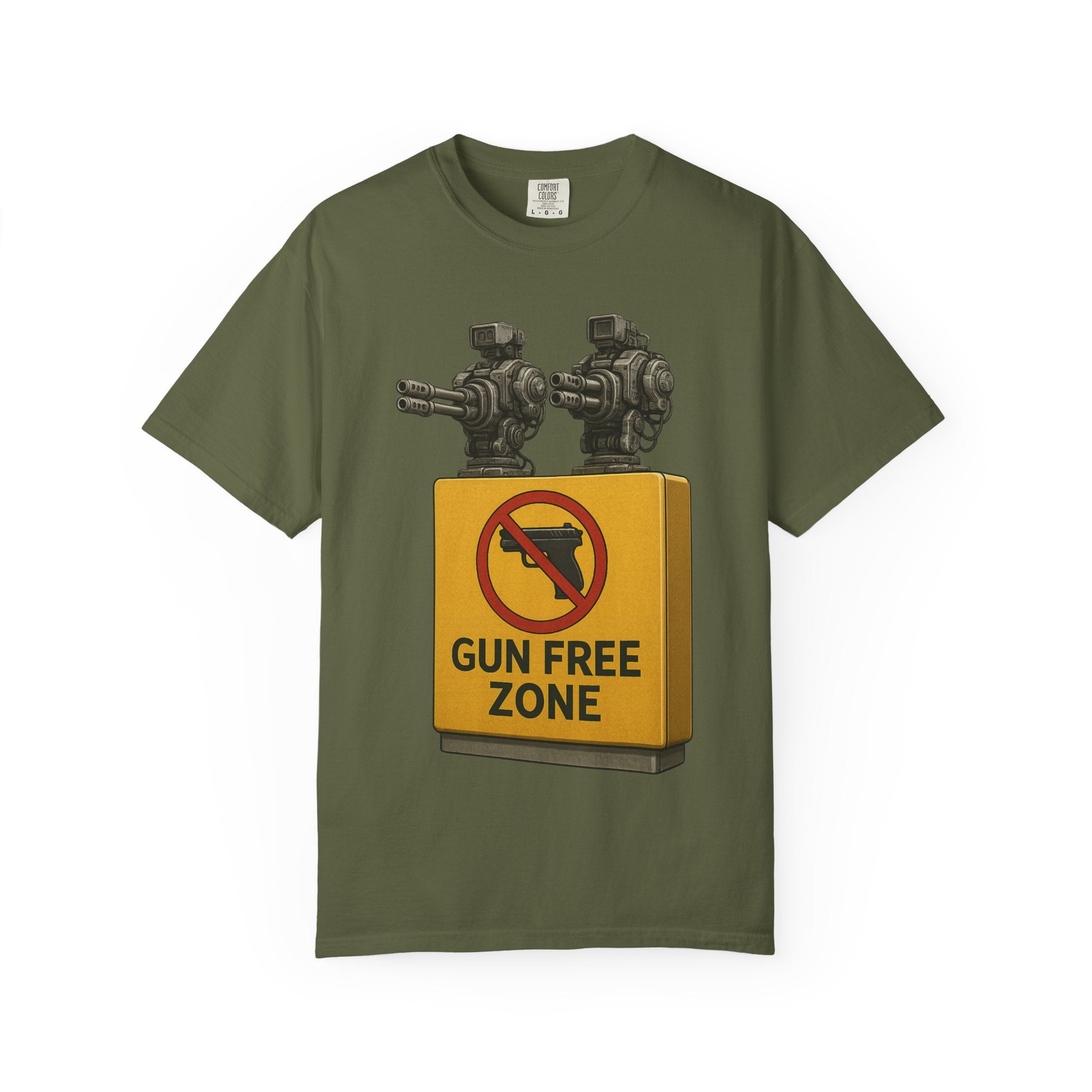 "Gun Free Zone: Unisex Garment-Dyed T-shirt