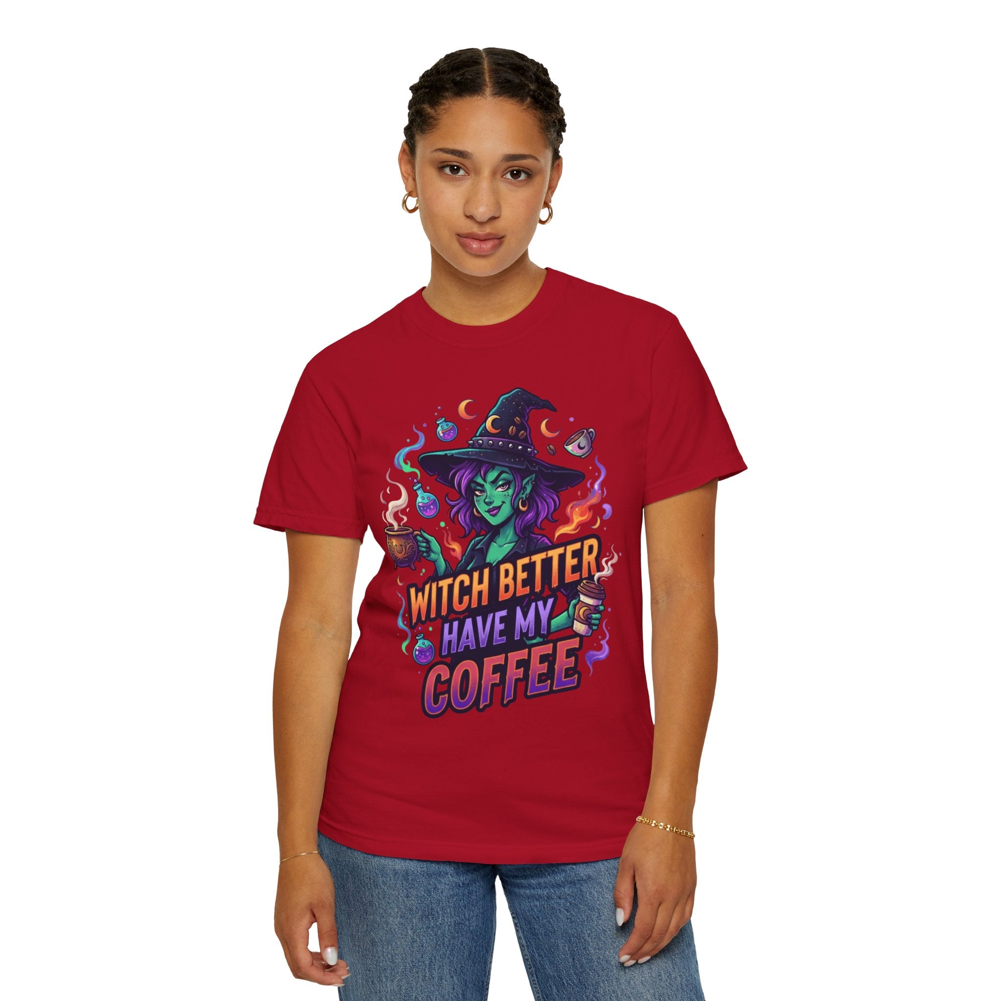 "Witch Better Have My Coffee" Unisex Garment-Dyed Tee