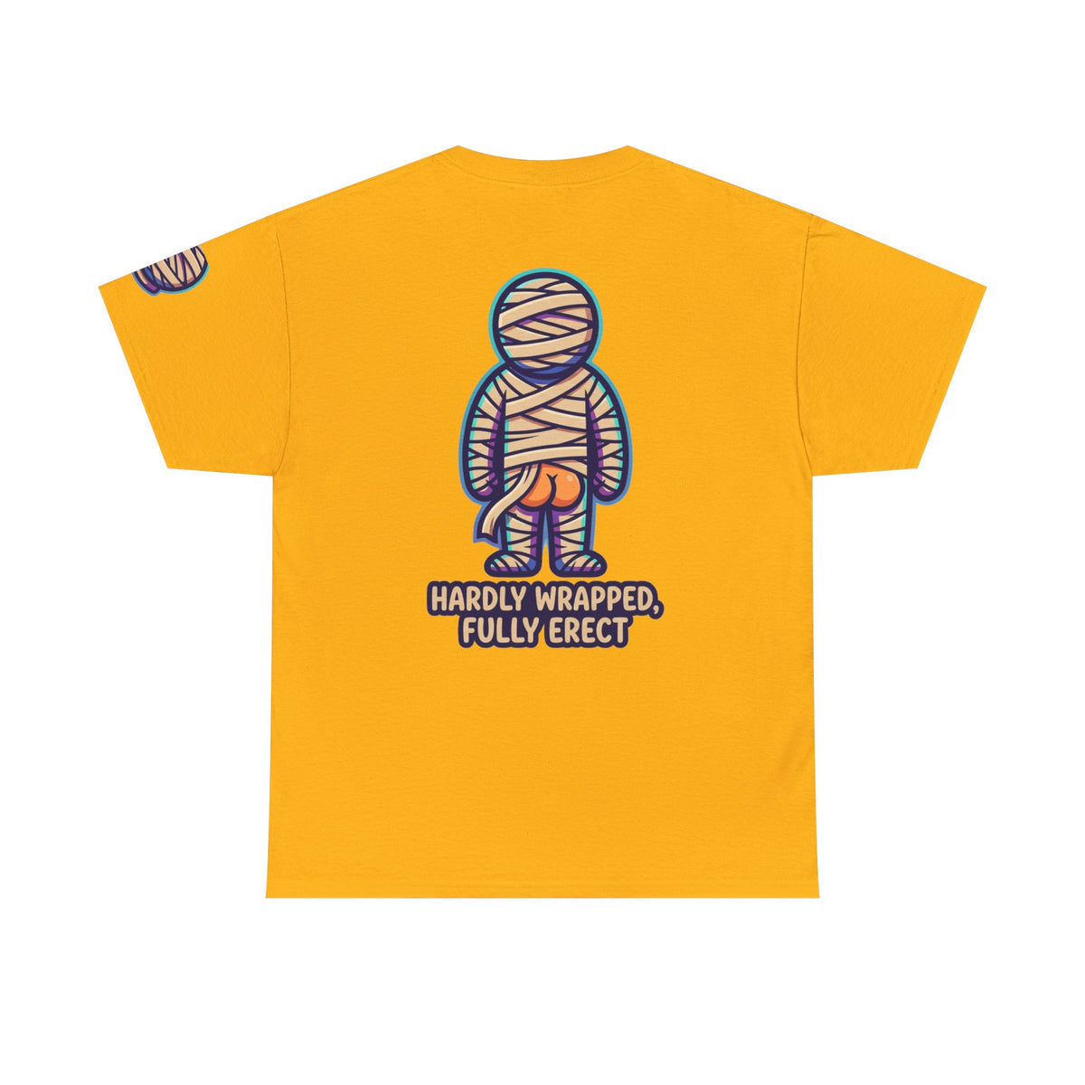 Color: Gold | Hardly Wrapped, Fully Erect Premium Graphic Tee