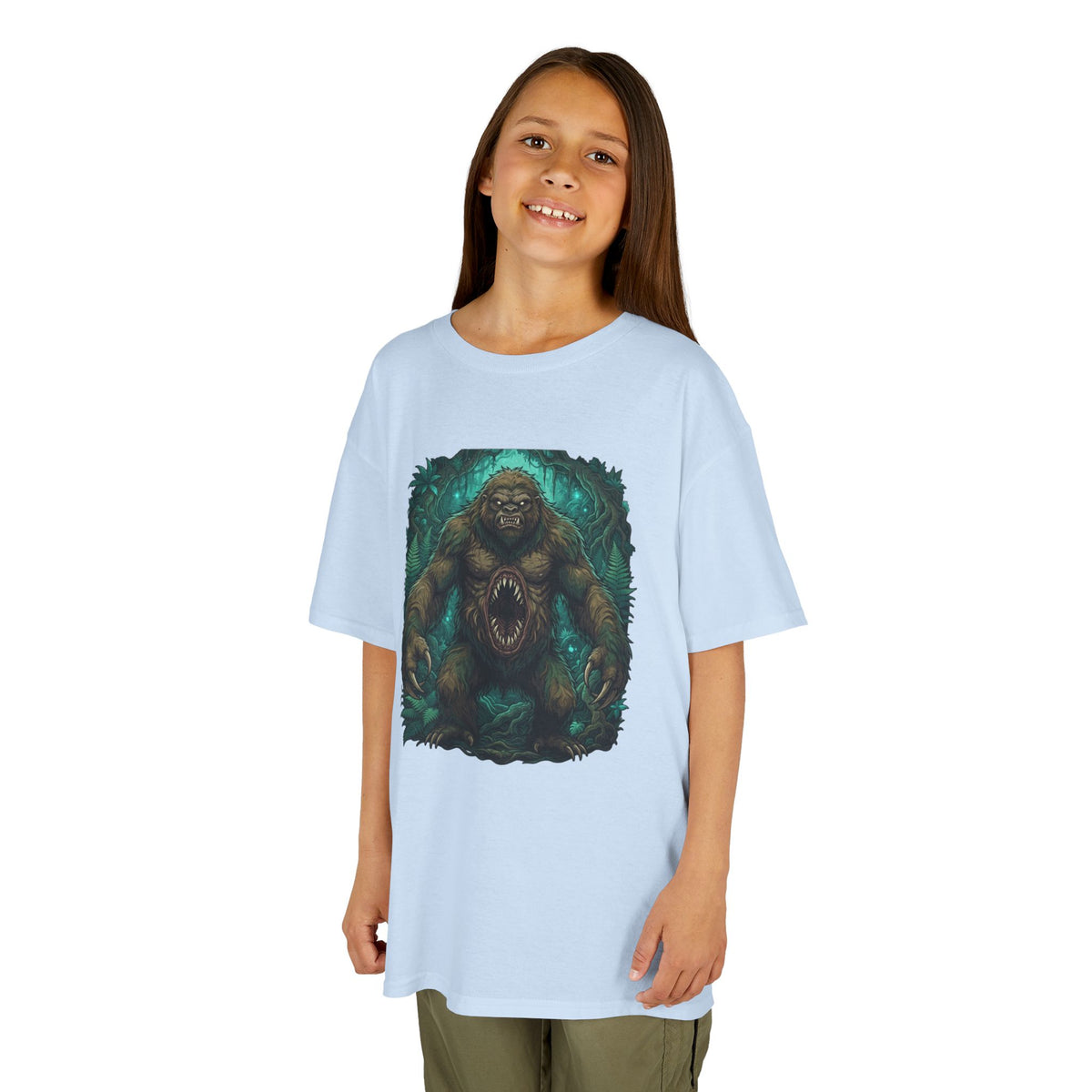 Color: Light Blue | Mapinguari (Amazon Rainforest) Kids Tee