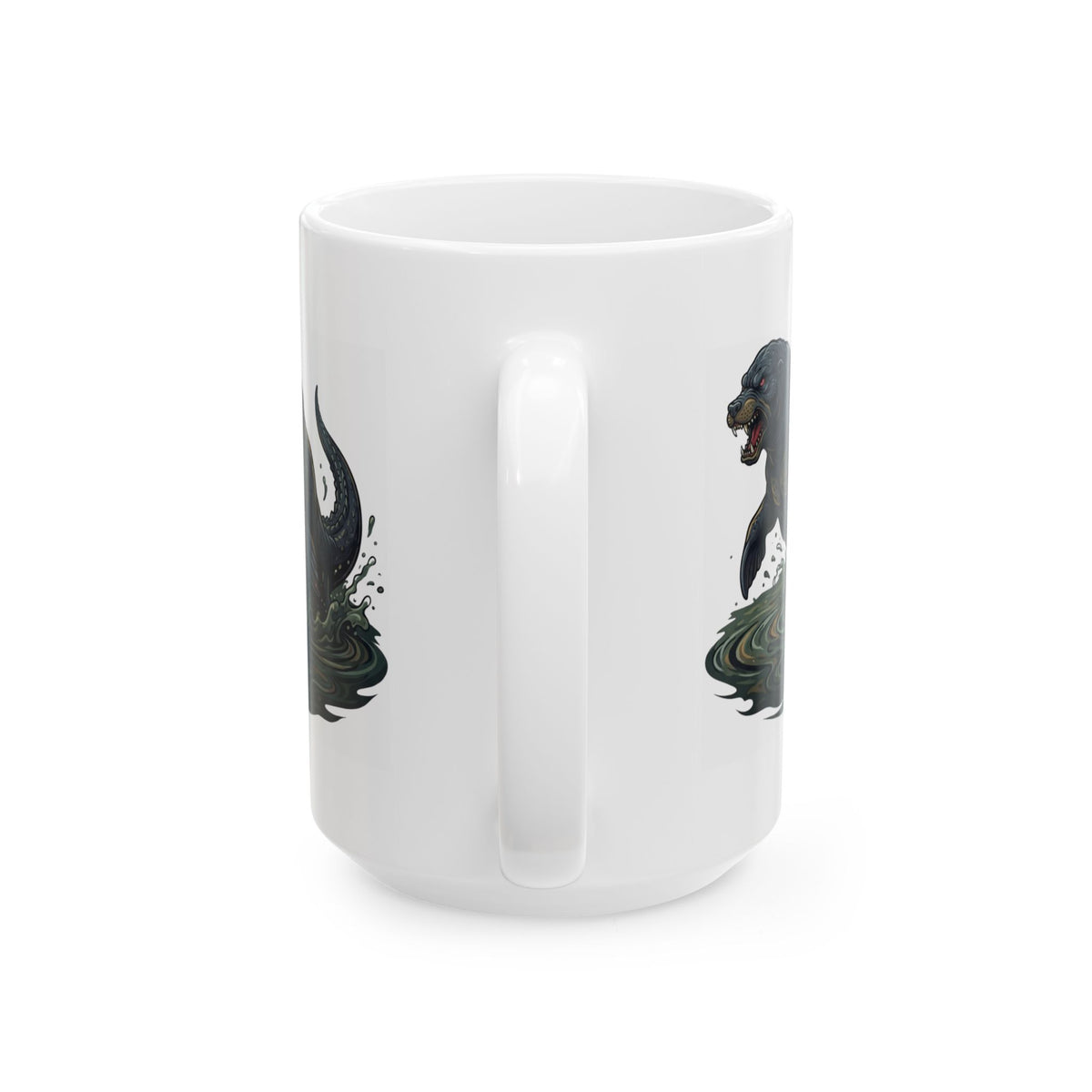 "Bunyip (Australian Aboriginal Mythology)" White Ceramic Mug