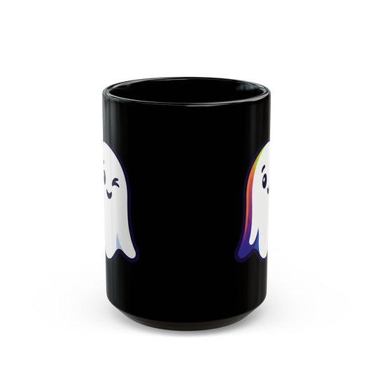"I'm Just Here For The Thick Treat" Black Ceramic Mug — Graphic