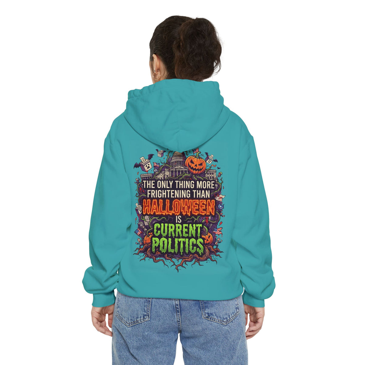 Color: Seafoam | Current Politics Garment-Dyed Hoodie