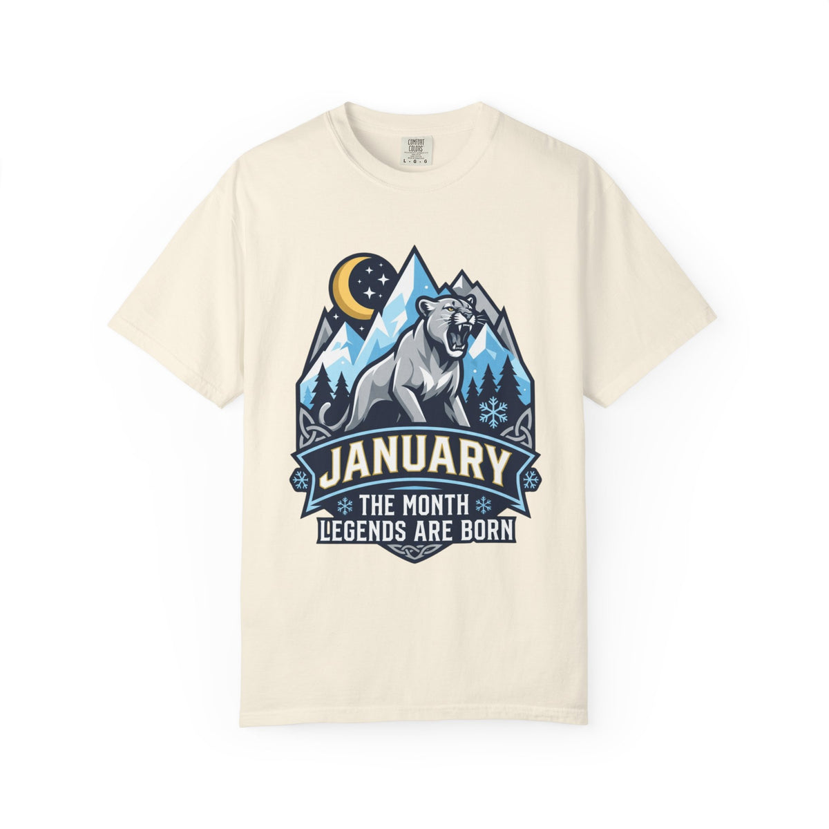 Color: Ivory | January Legend Unisex Garment-Dyed Tee