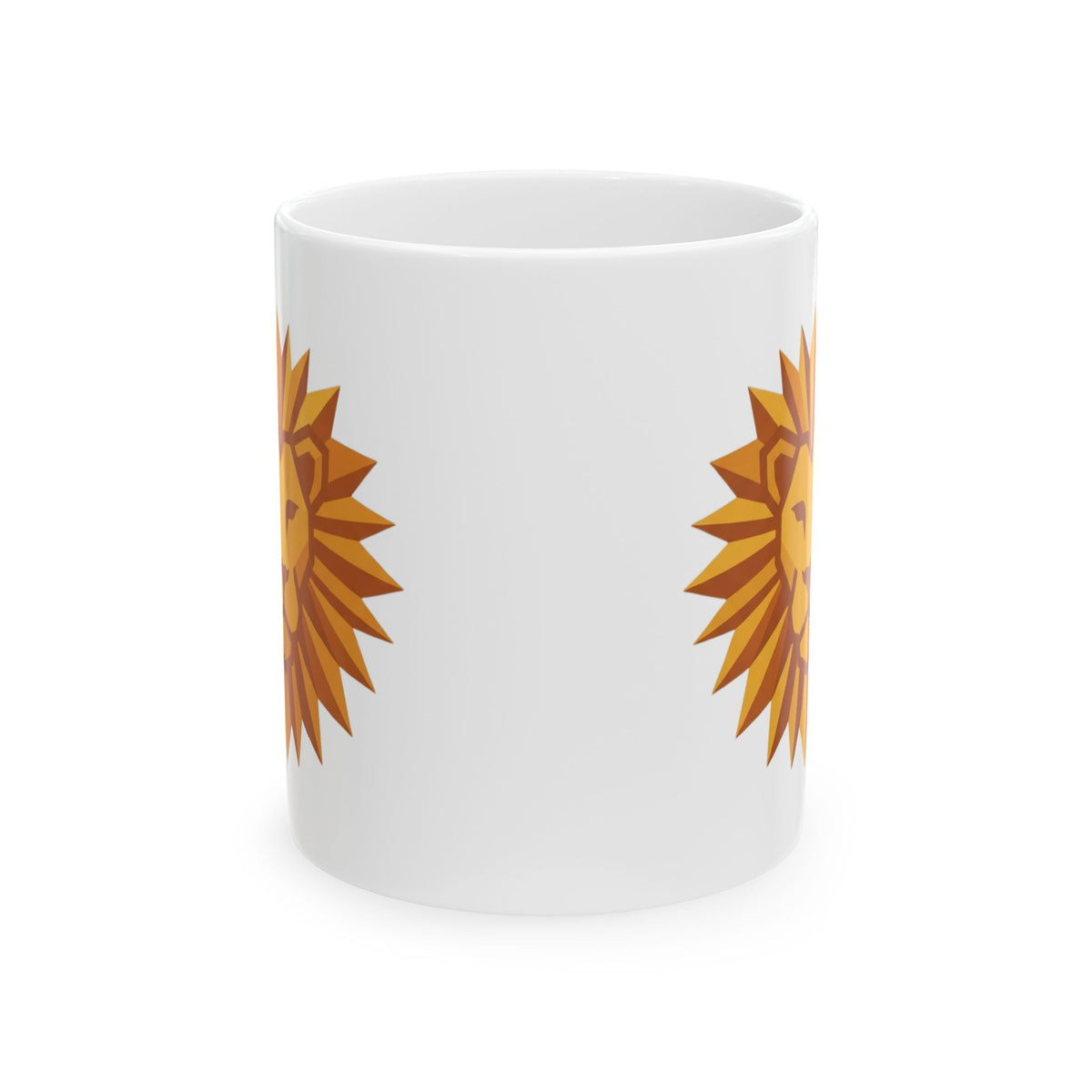 "Leo The Solar Lion" White Ceramic Mug — Graphic