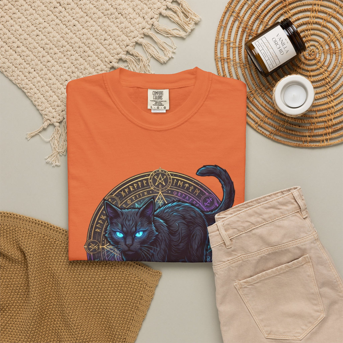 "Guardian of the Book of Shadows" Unisex Garment-Dyed Tee