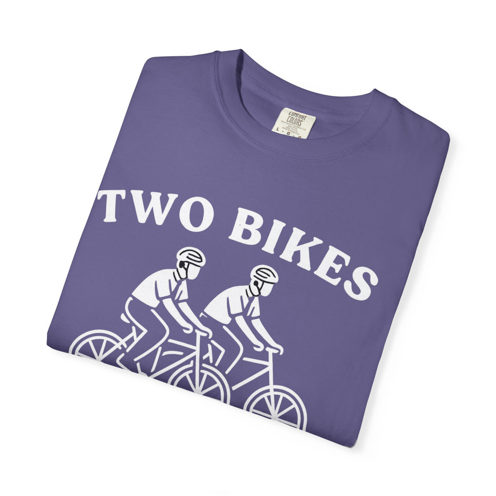 "Two Bikes, One Message" Unisex Garment-Dyed T-shirt