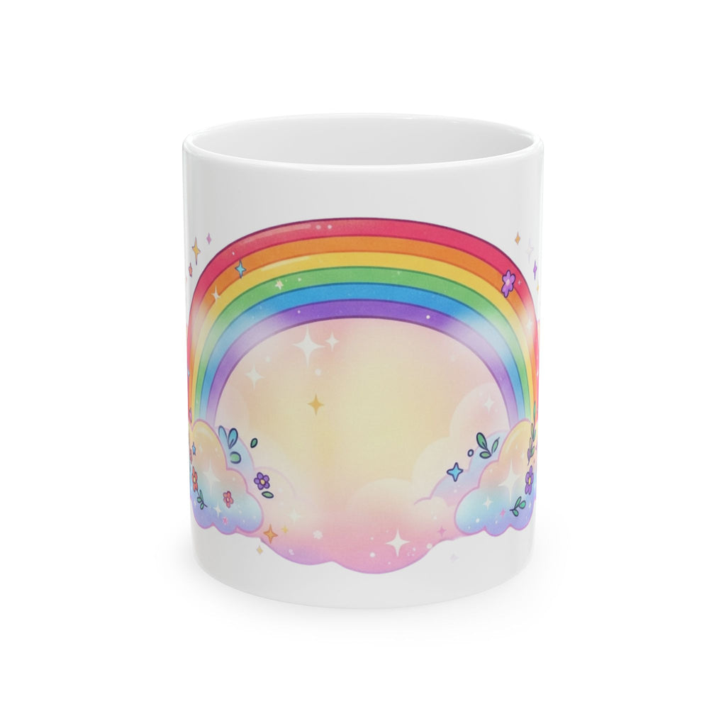 "Gay Away The Pray" White Ceramic Mug — Graphic