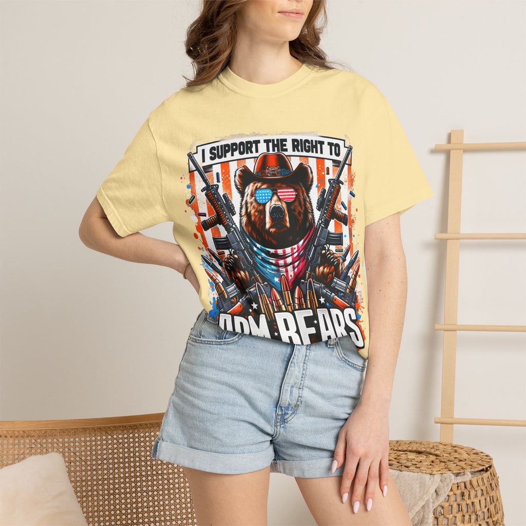 "The Right to Arm Bears" Unisex Garment-Dyed T-shirt