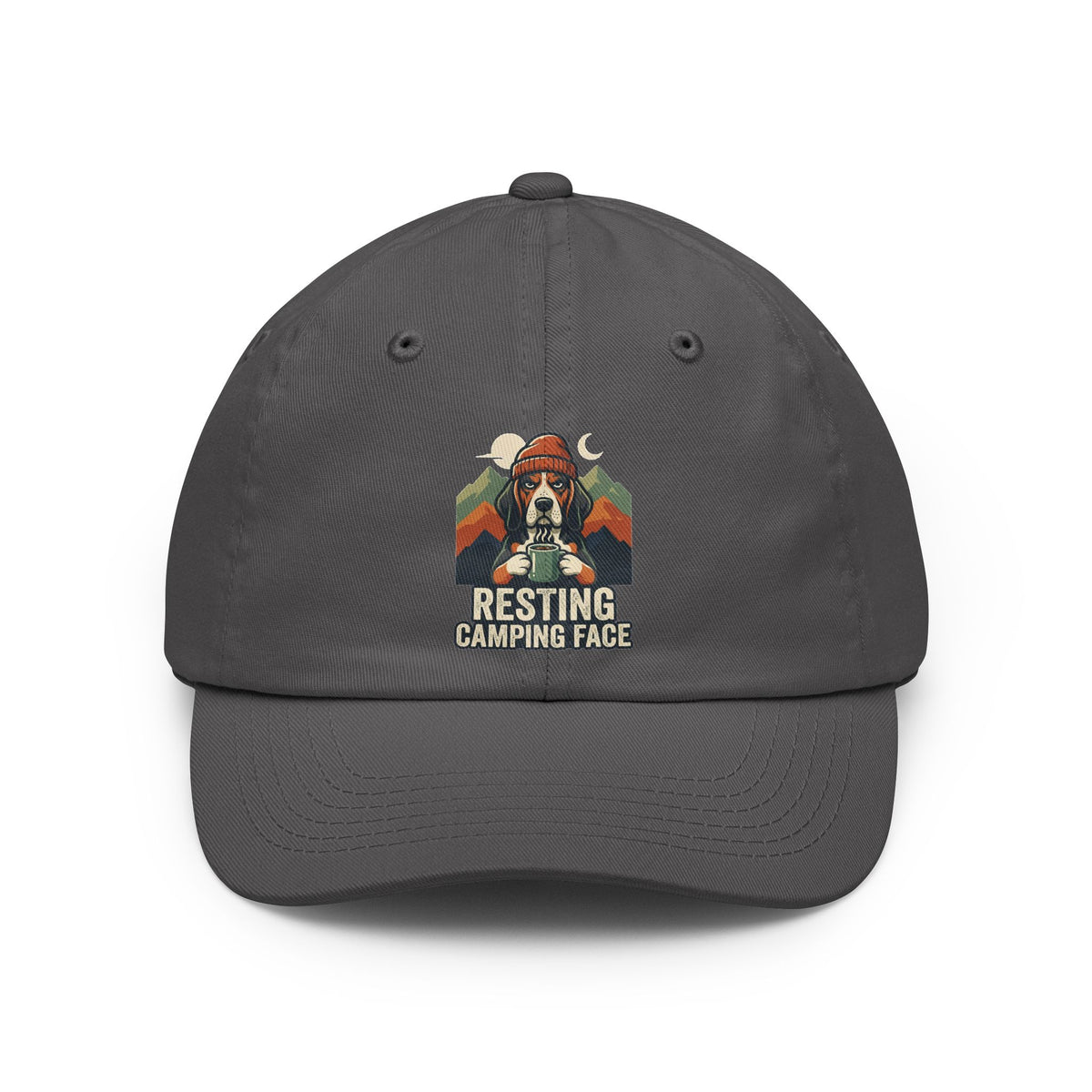 Color: Charcoal | Resting Camping Face Dad Hat