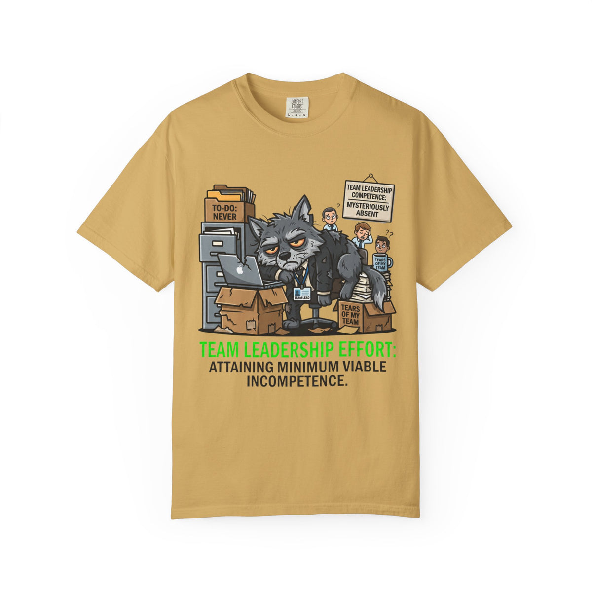 Color: Mustard | Team Leadership Effort Unisex Garment-Dyed Tee