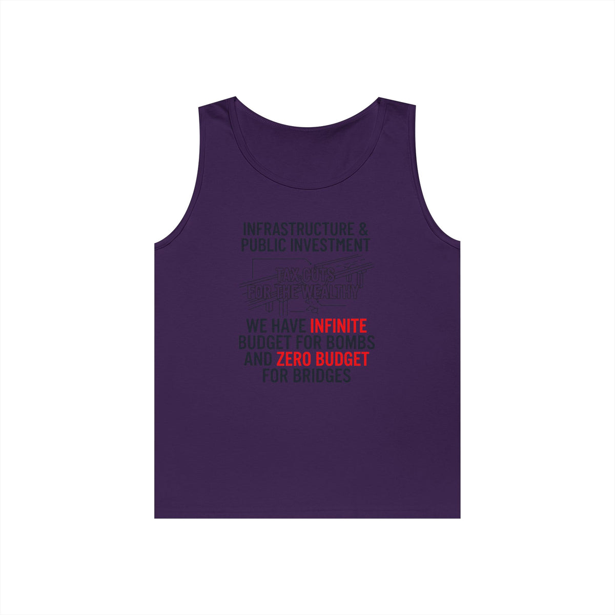 Color: Purple | Protest Series - Fix The Roads Tank Top