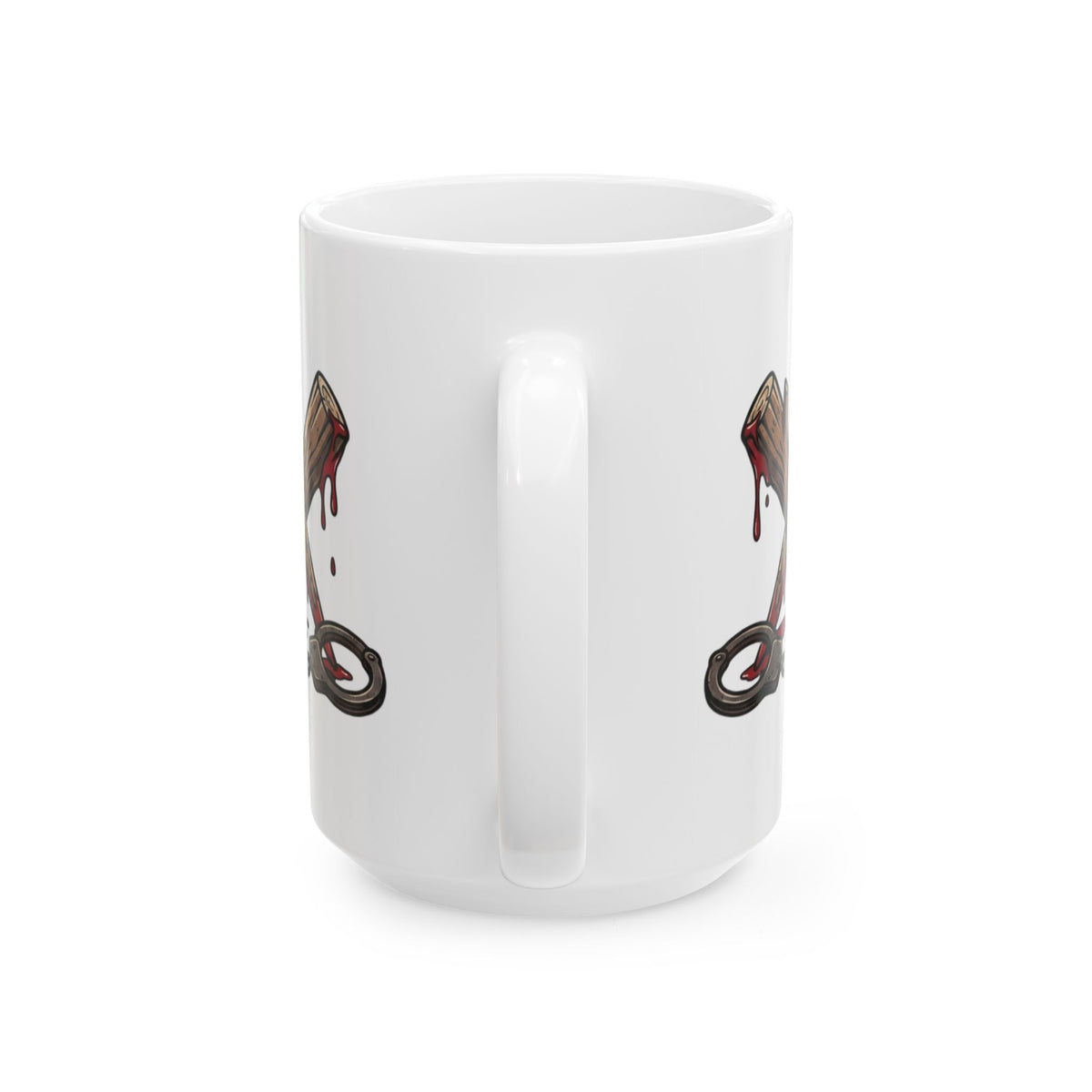 "Pound Your Stake In Me" White Ceramic Mug — Graphic
