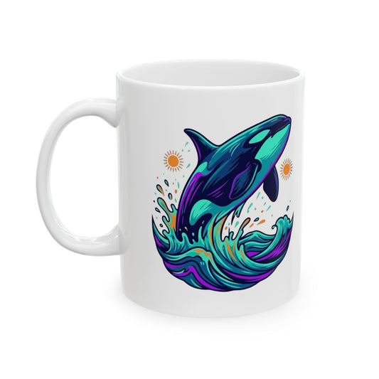 "Orca" White Ceramic Mug