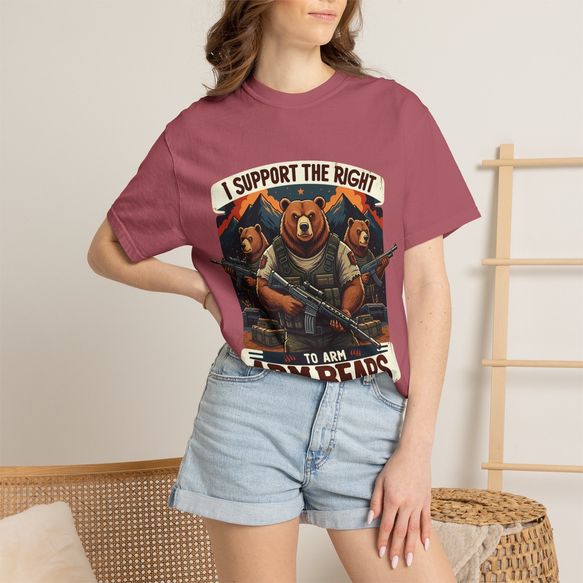 "The Right to Arm Bears (Mountain Division)" Unisex Garment-Dyed T-shirt