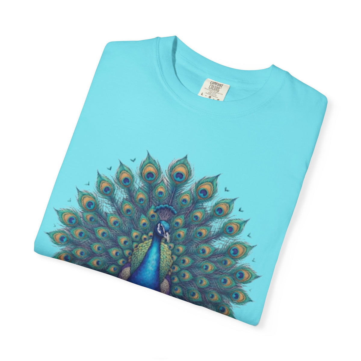 "Hippy Peacock" Unisex Garment-Dyed Tee