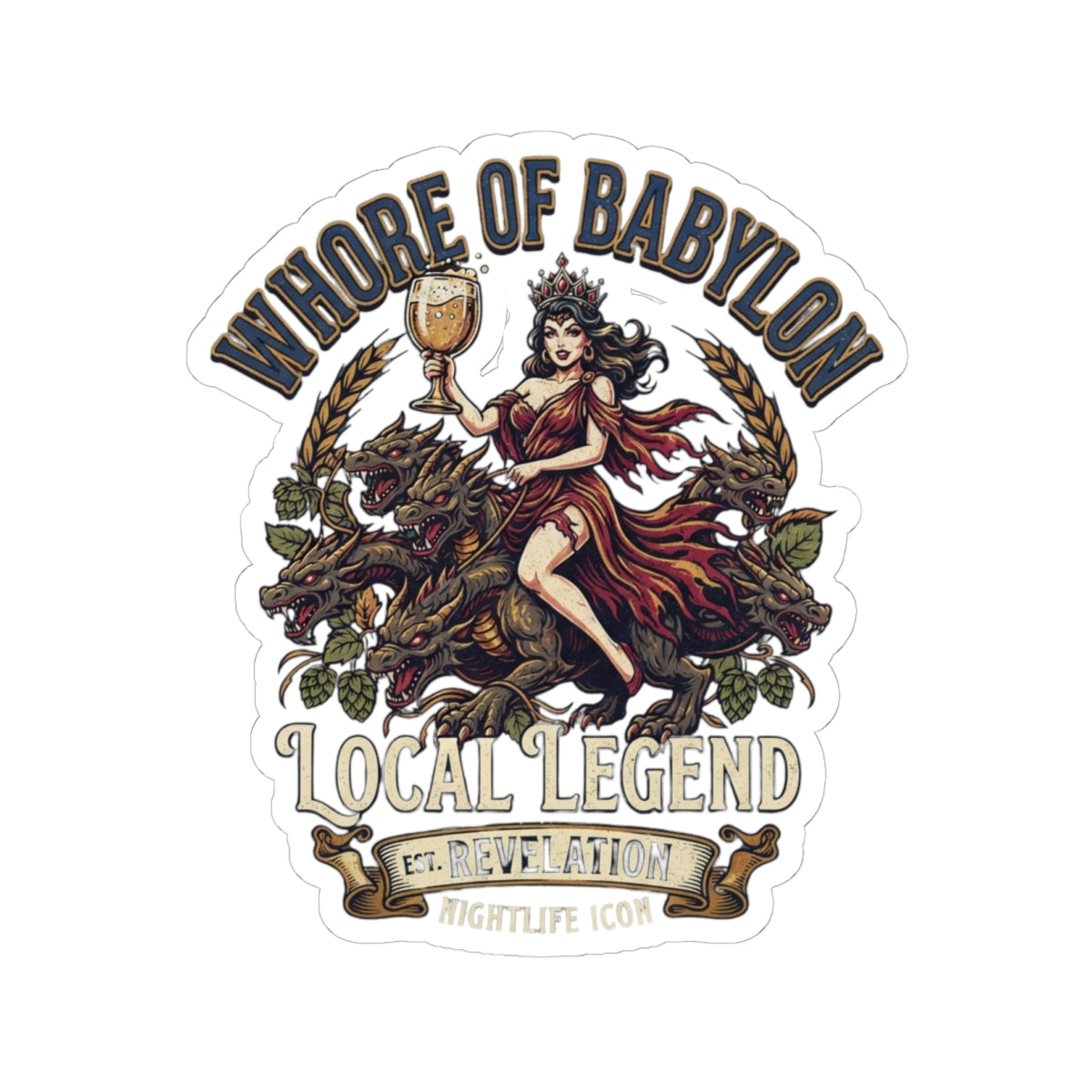 "Good Book Series Whore of Babylon" Sticker — Main