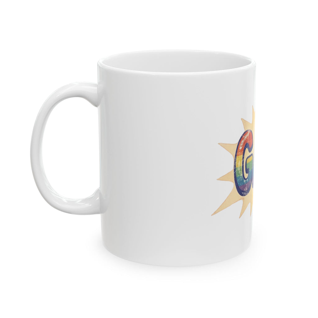 "Jesus is Gay For Me" White Ceramic Mug — Graphic