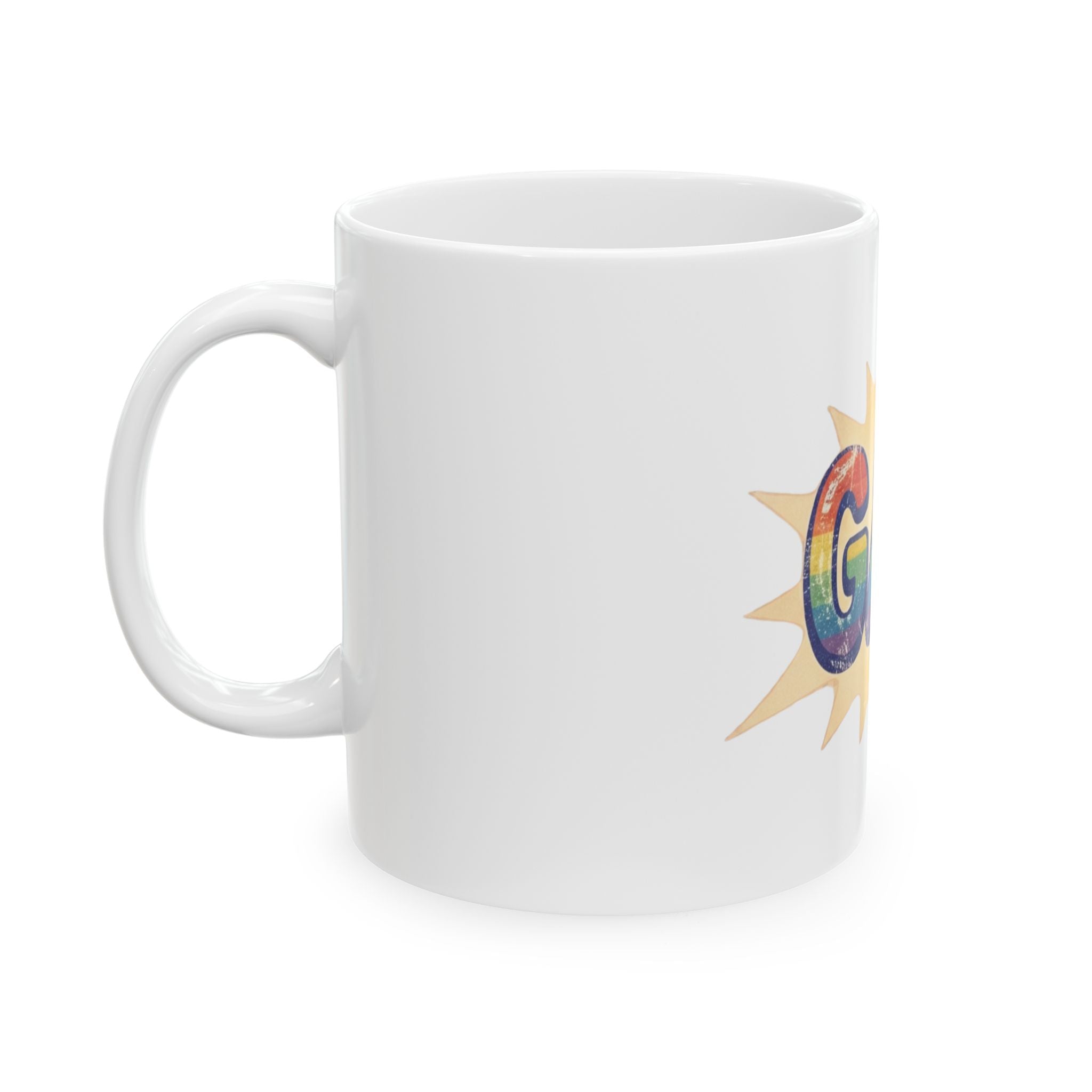 "Jesus is Gay For Me" White Ceramic Mug — Graphic