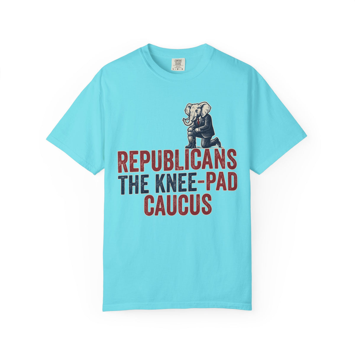 Color: Lagoon Blue | The Knee Pad Caucus Unisex Garment-Dyed Tee