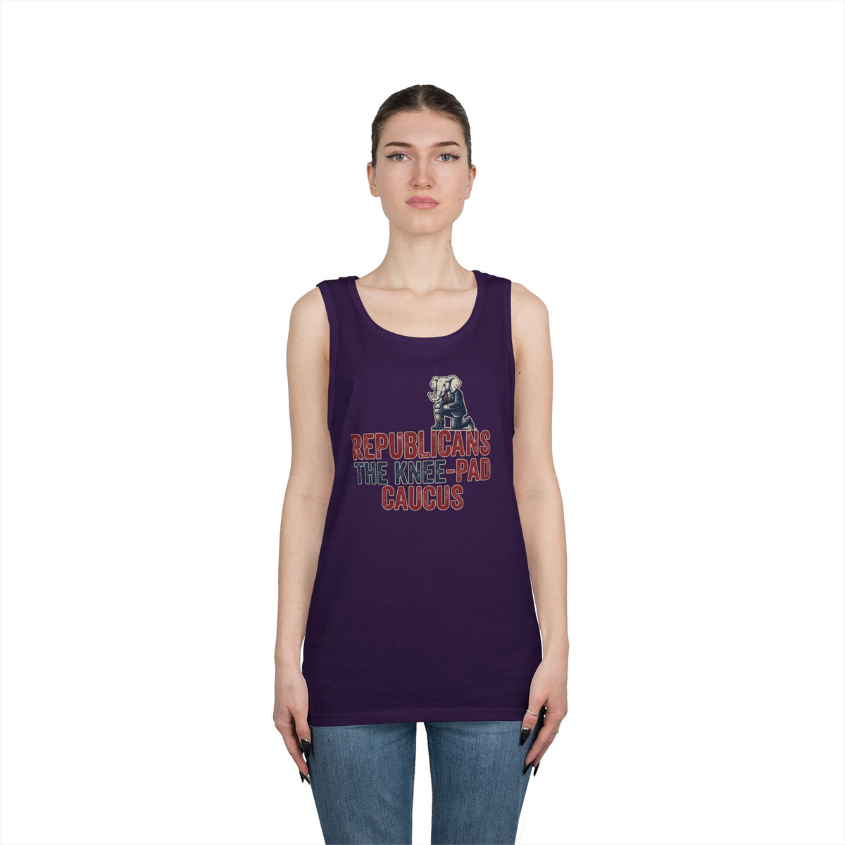 Color: Purple | The Knee Pad Caucus Tank Top