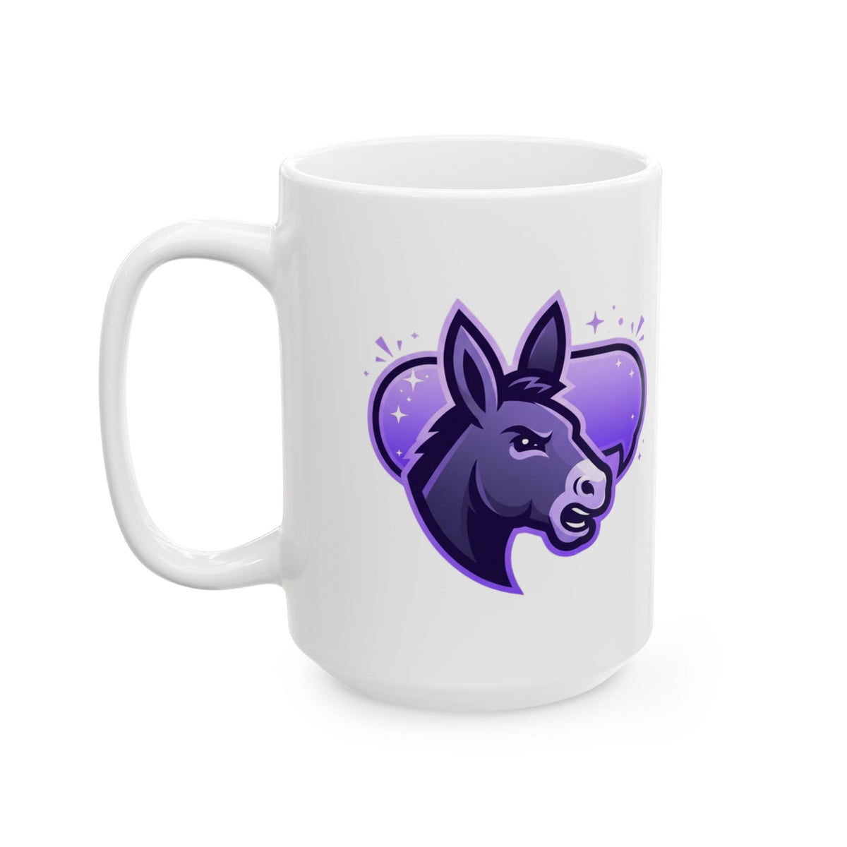 "Good Book Series Obstinate Animals & Angels With Swords" White Ceramic Mug — Graphic
