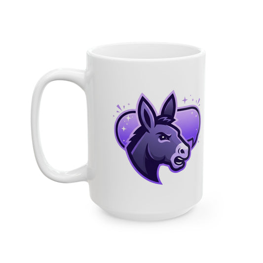 "Good Book Series Obstinate Animals & Angels With Swords" White Ceramic Mug — Graphic