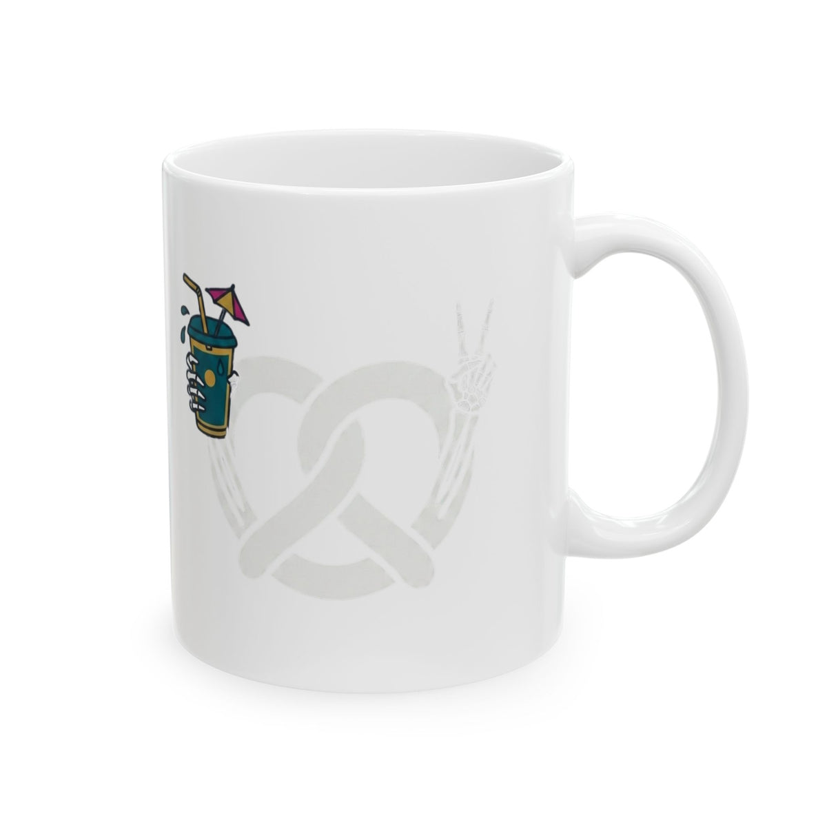 "Flexible But Not About Brunch" White Ceramic Mug — Graphic