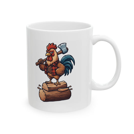 "Looking For A Little Peck" White Ceramic Mug — Graphic