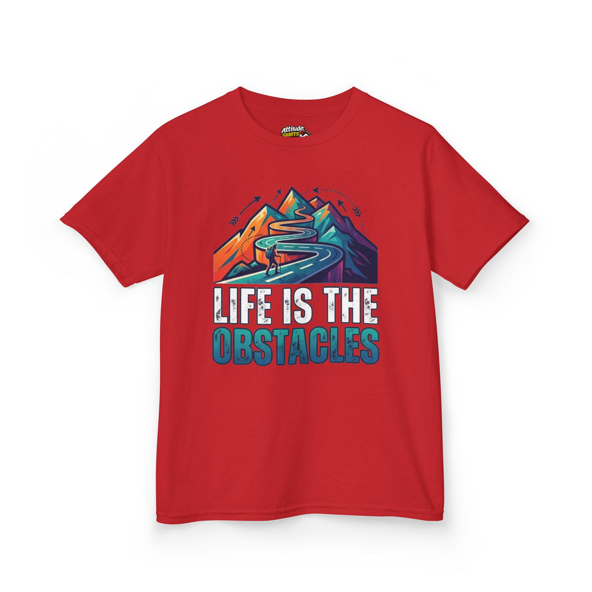 Color: Red | Life Is The Obstacles Kids Tee