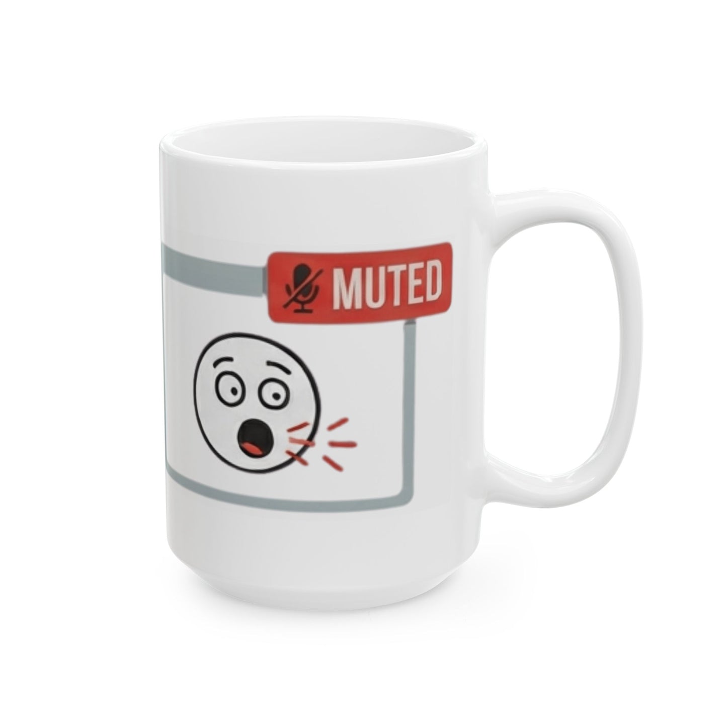 "I Found The Mute" White Ceramic Mug — Graphic