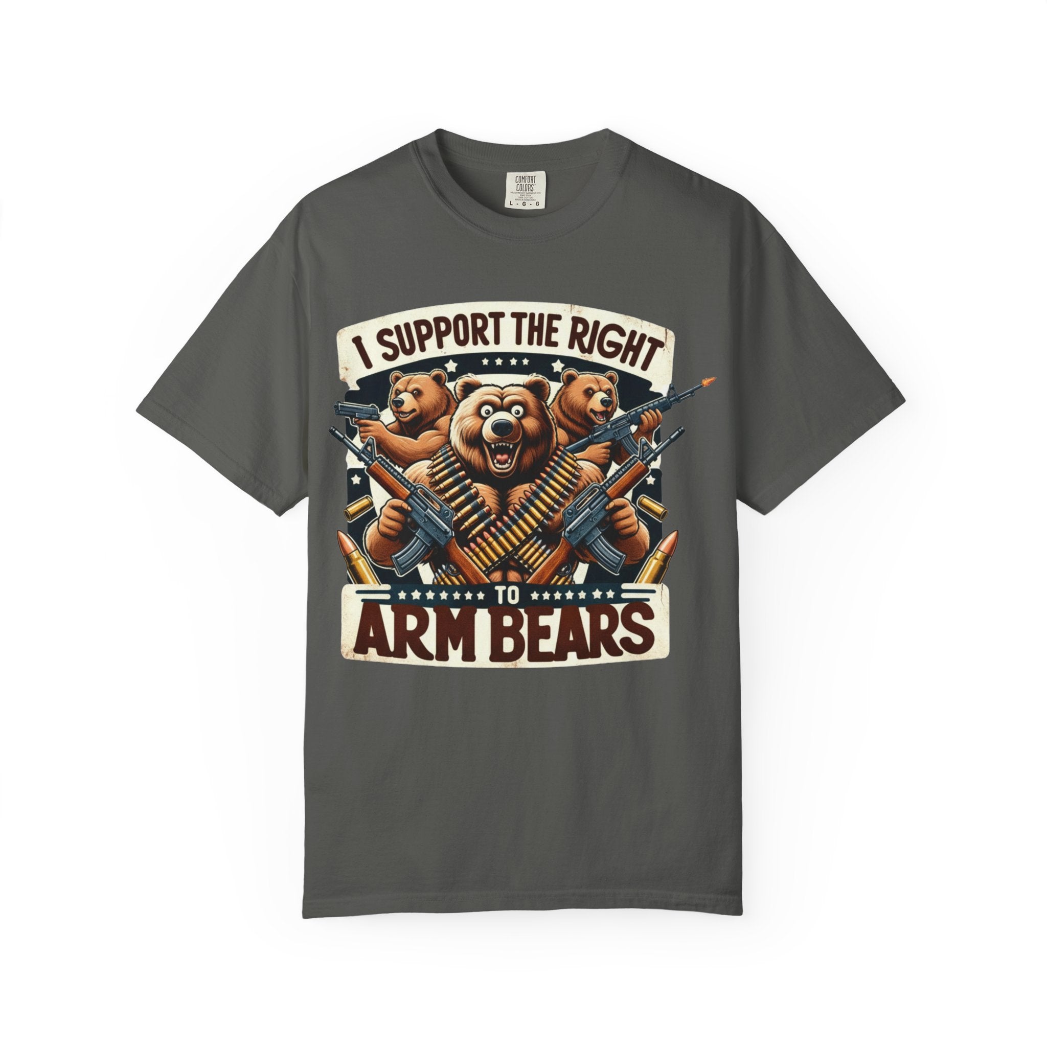 "The Right to Arm Bears (Tactical Trio)" Unisex Garment-Dyed T-shirt