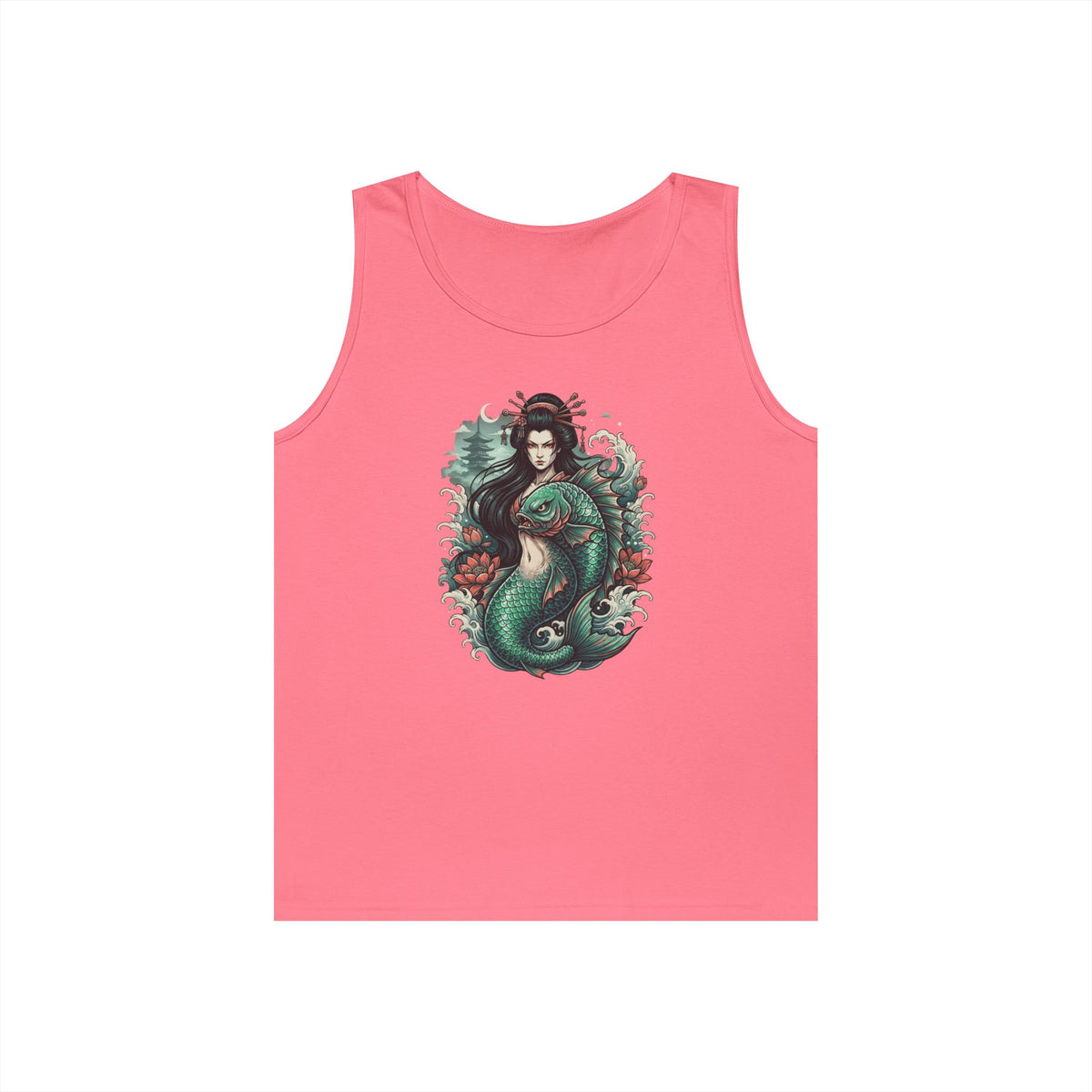 Color: Safety Pink | Ningyo (Japanese Folklore) Tank Top