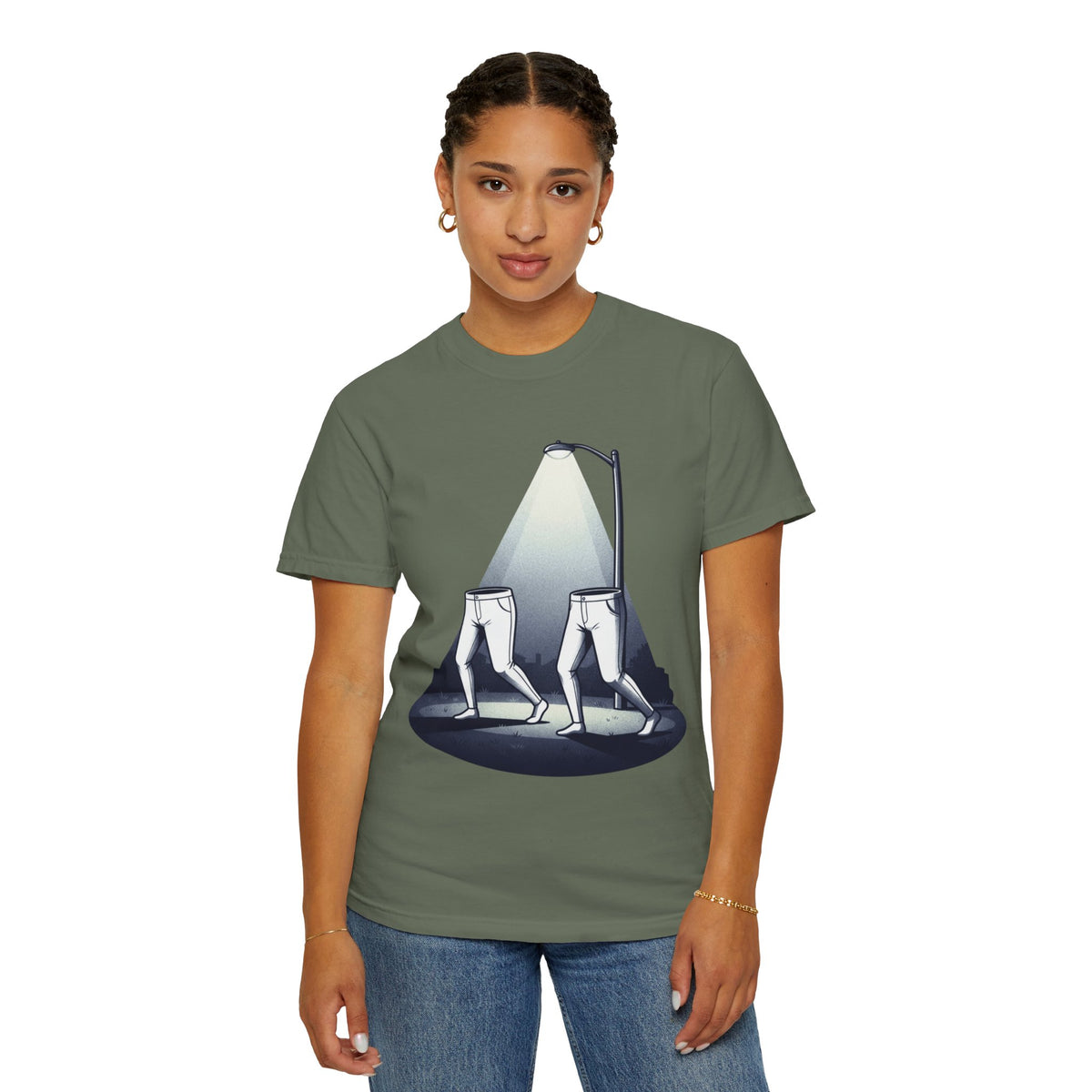 Color: Moss | The Fresno Nightcrawlers (California, USA) Unisex Garment-Dyed Tee