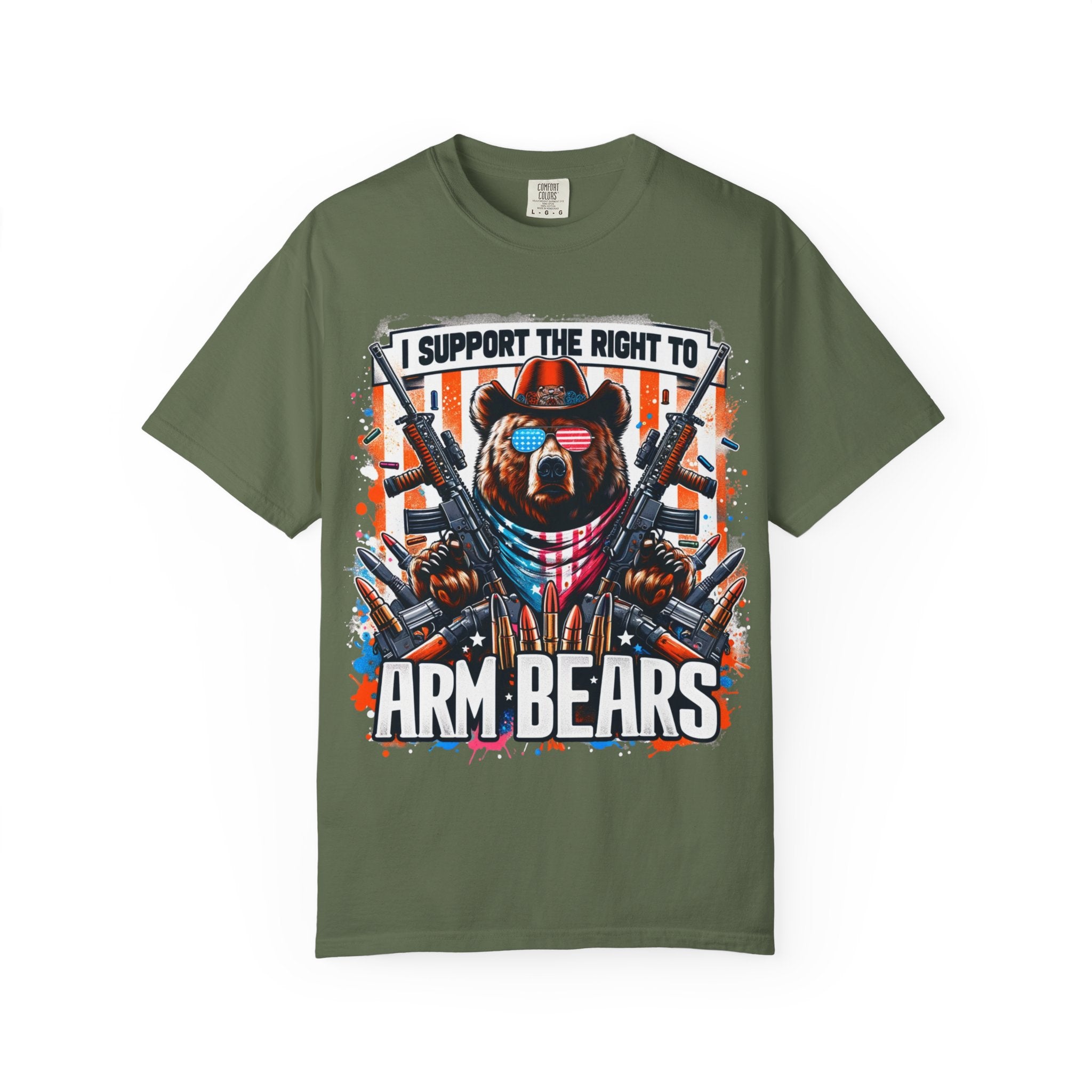 "The Right to Arm Bears" Unisex Garment-Dyed T-shirt