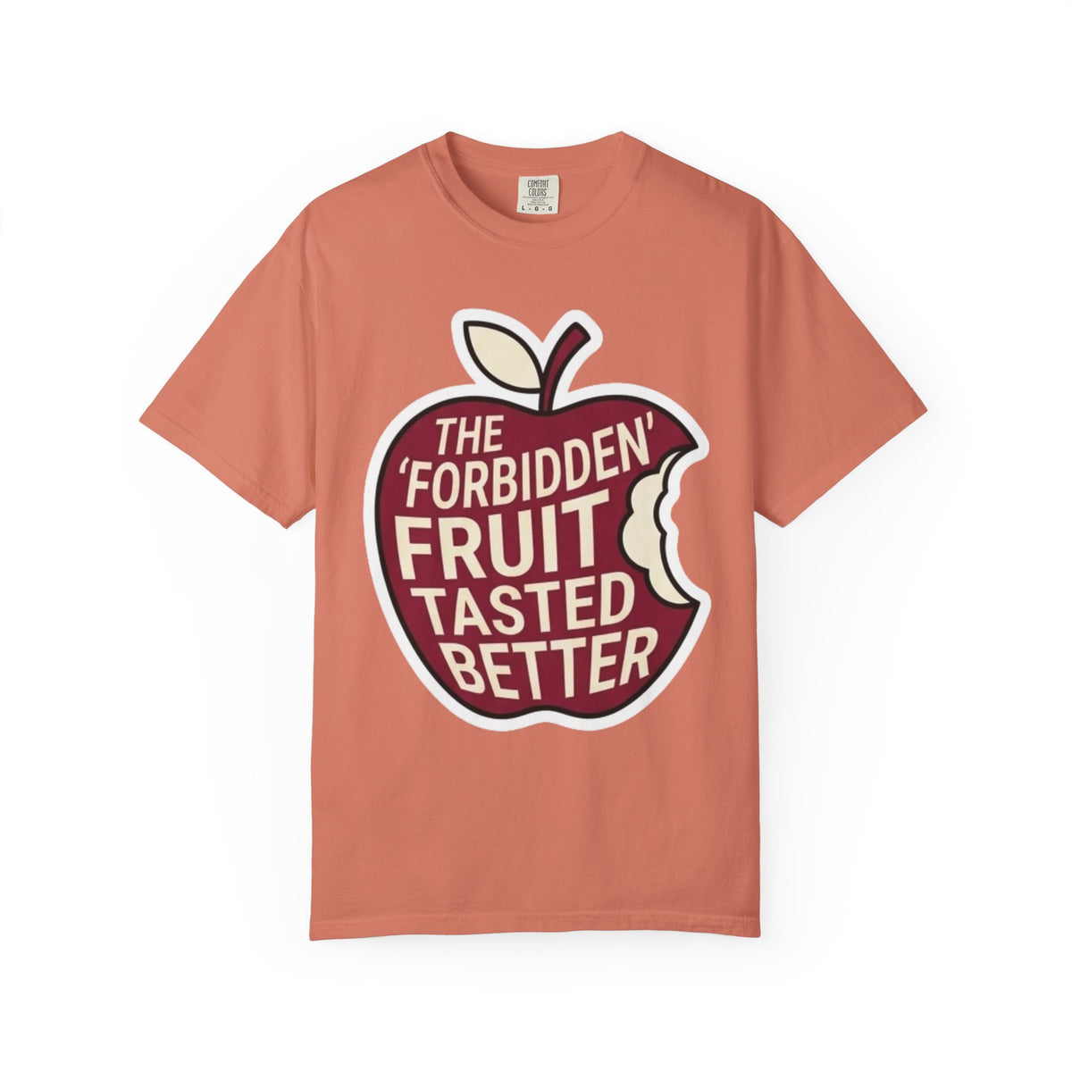 "Good Book Series Forbidden Fruit Tasted Better" Unisex Garment-Dyed Tee