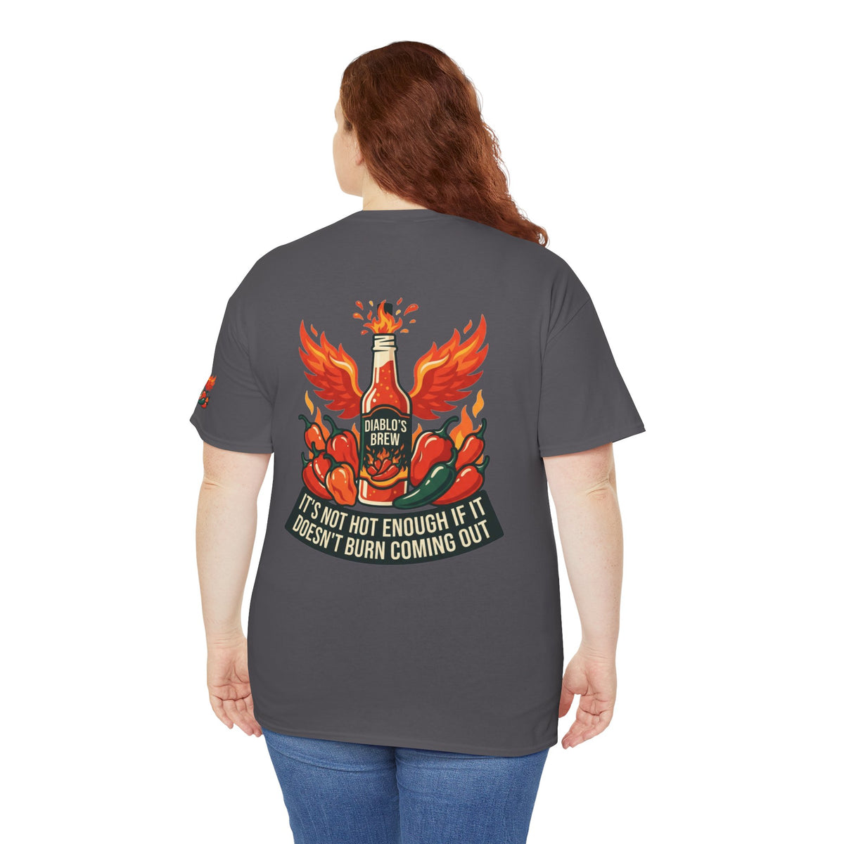 Color: Charcoal | Burns Coming Out Premium Graphic Tee