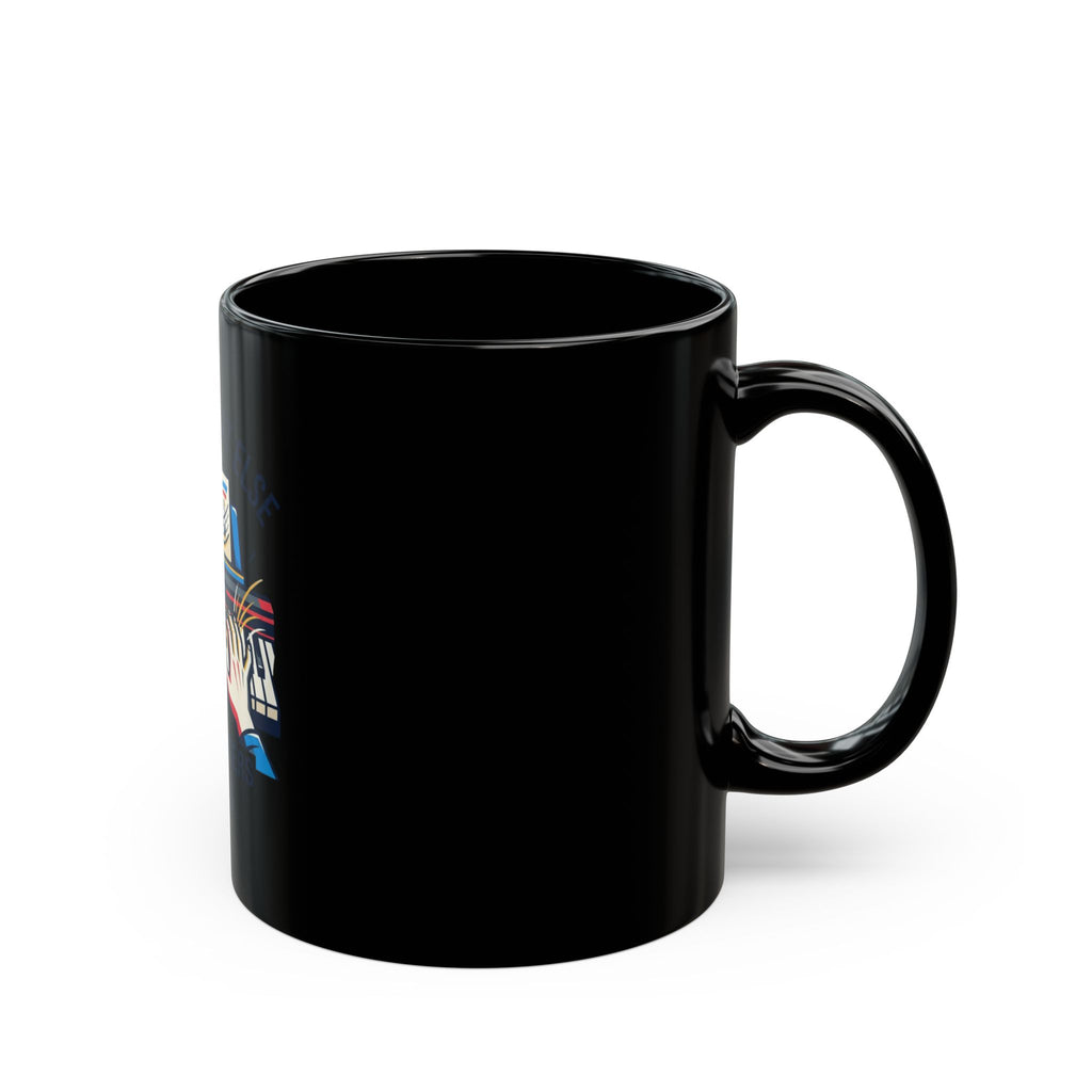 "Imagine What Else These Fingers Can Do" Black Ceramic Mug