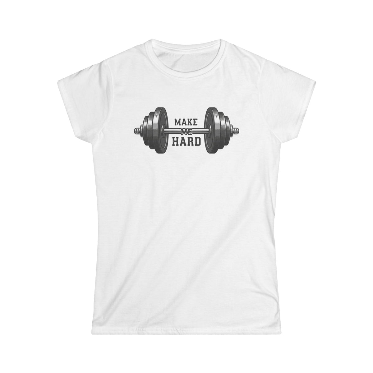 Color: White | Make Me Hard - Morning Demands | Women's Tee — AttitudeShirts