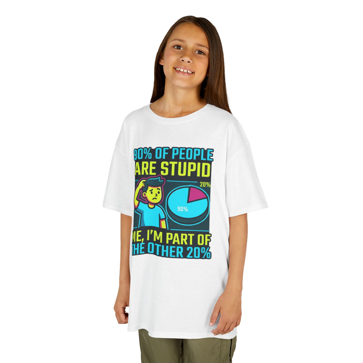 "90% Of People Are Stupid" Kids Tee
