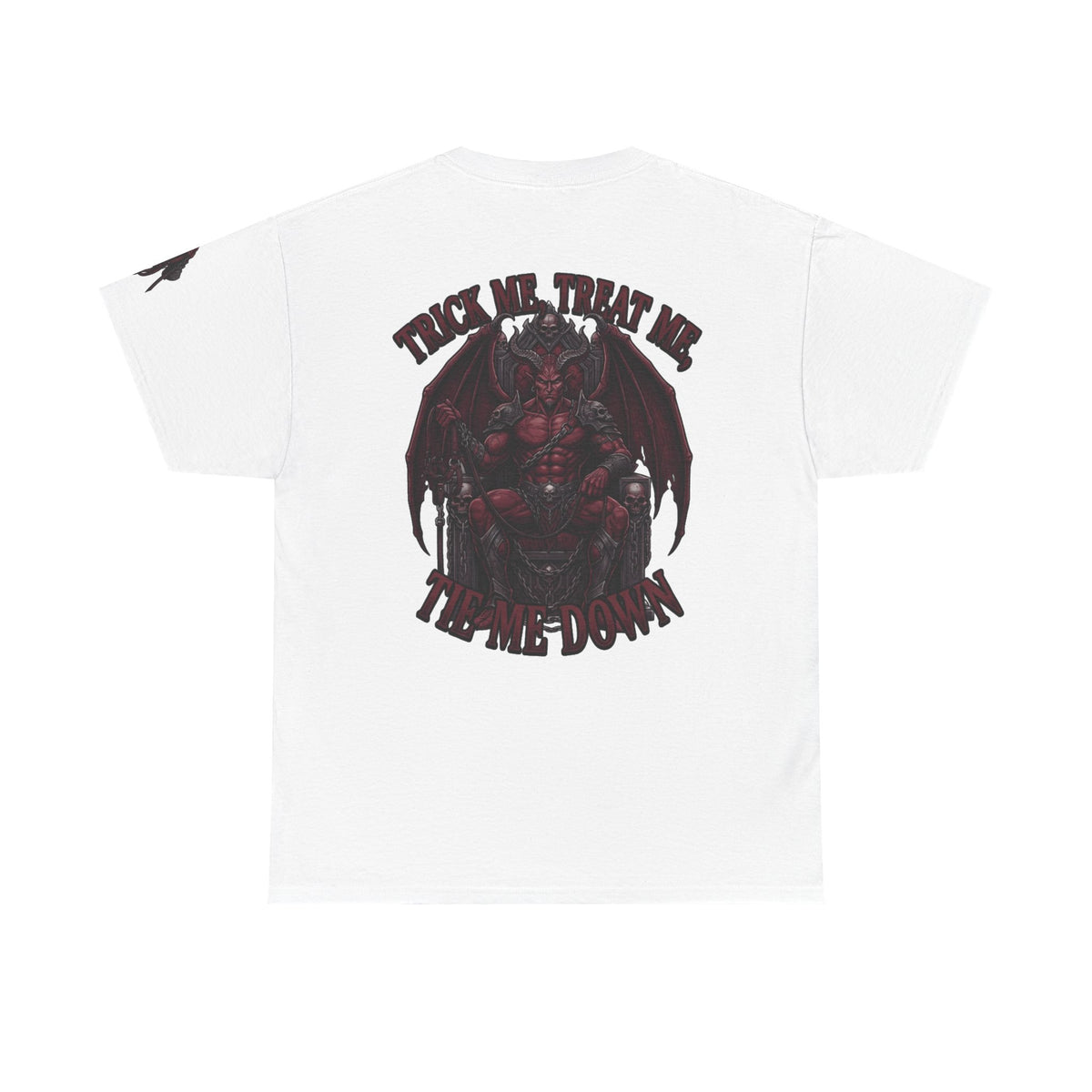 Color: White | Trick Me Treat Me Tie Me Down Premium Graphic Tee