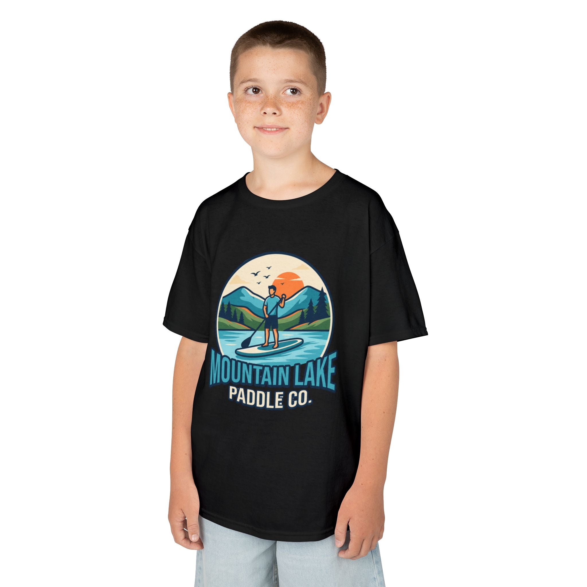 "Mountain Lake Paddle Board" Kids Tee