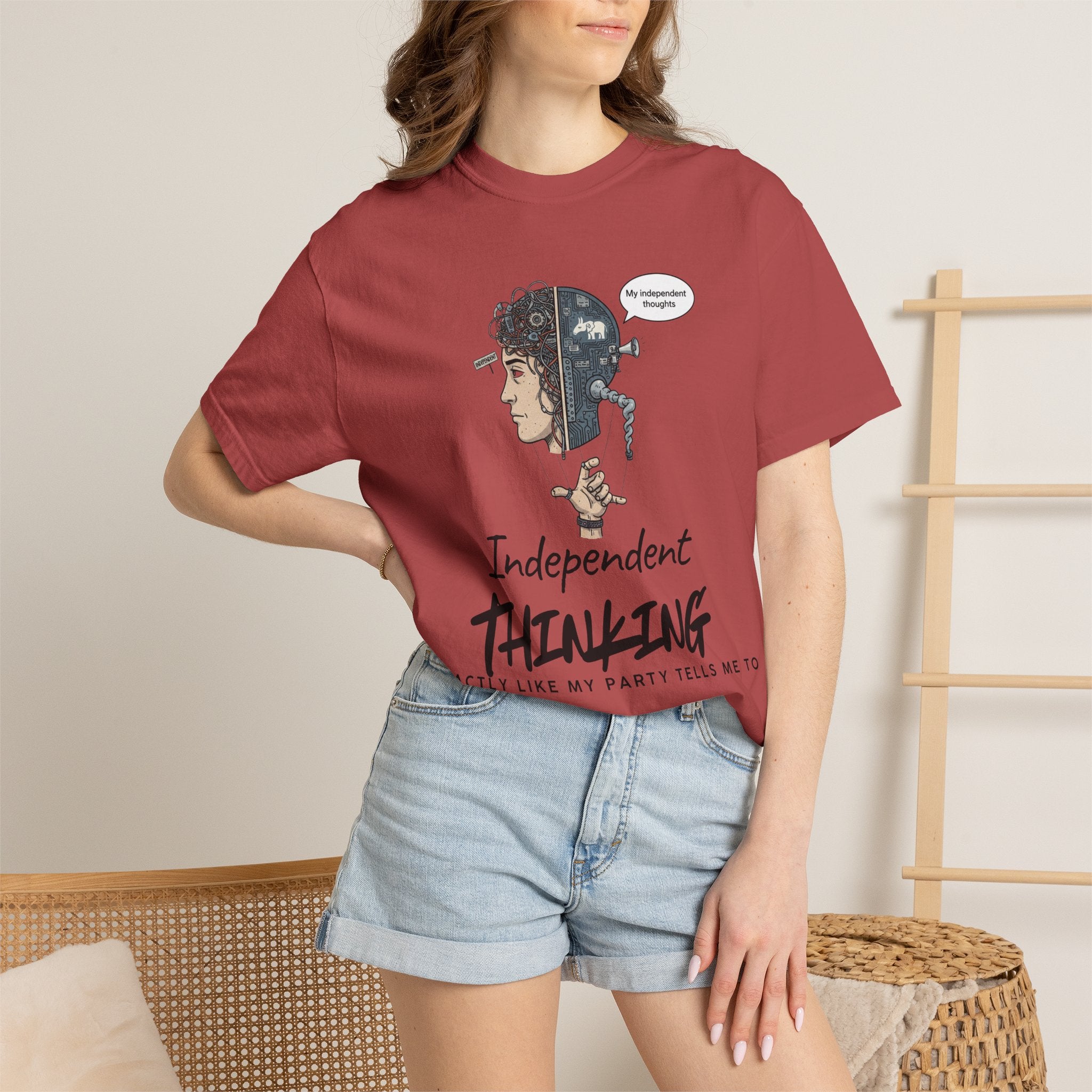 "Independent Thinking (The Party Line Edition)" Unisex Garment-Dyed T-shirt