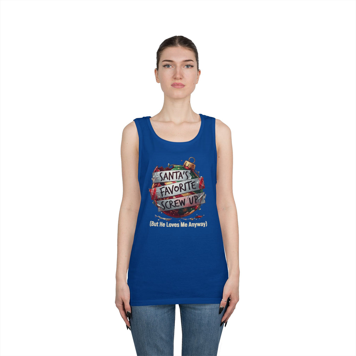 Color: Royal | Santa's Favorite Screw Up Tank Top