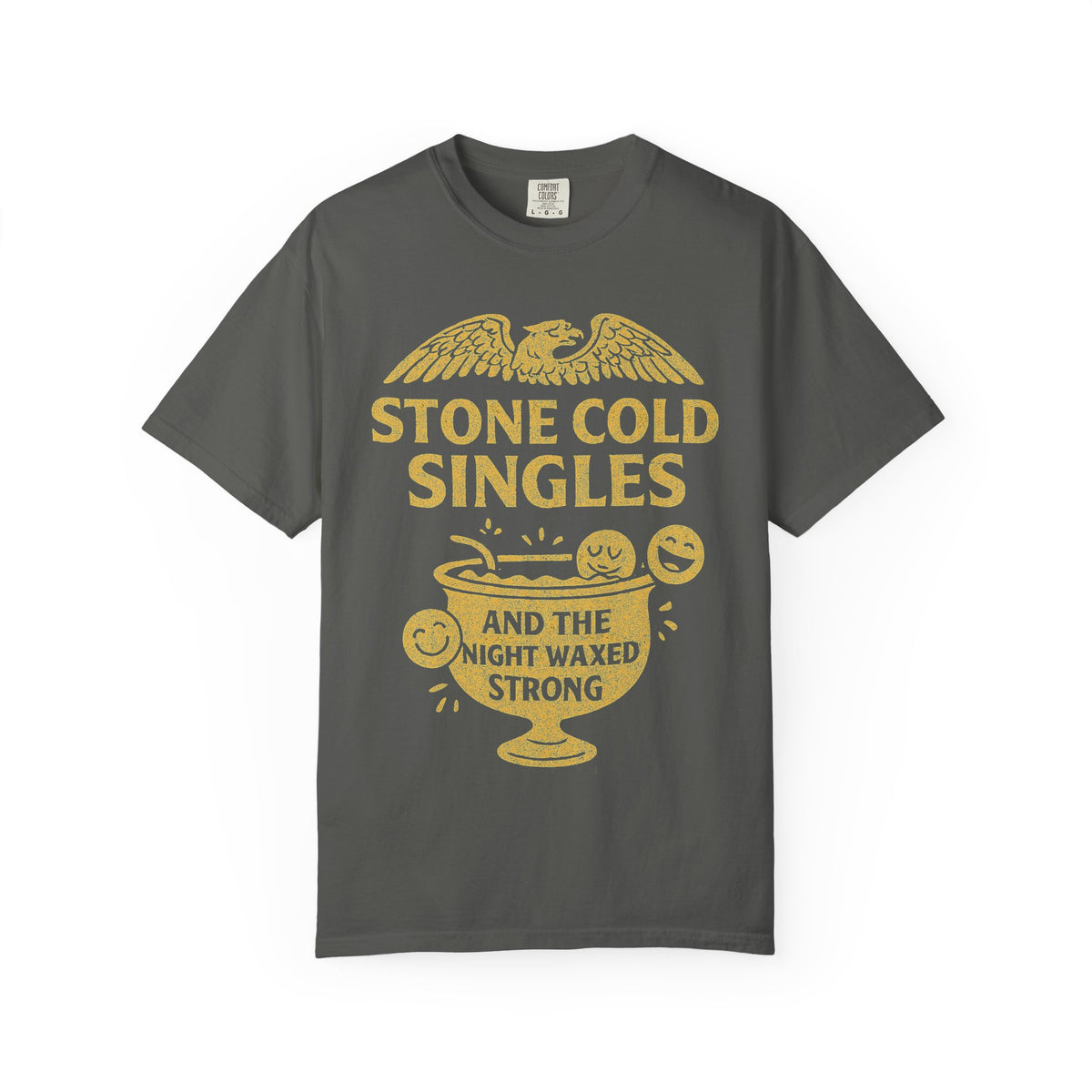 Color: Pepper | Stone Cold Singles Unisex Garment-Dyed T-shirt