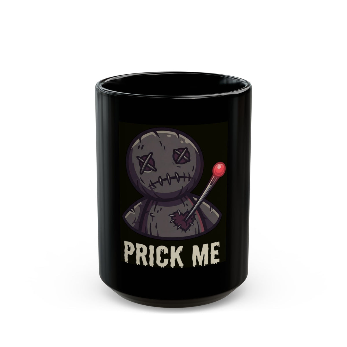 "Prick Me Where I Like It" Black Ceramic Mug — Graphic