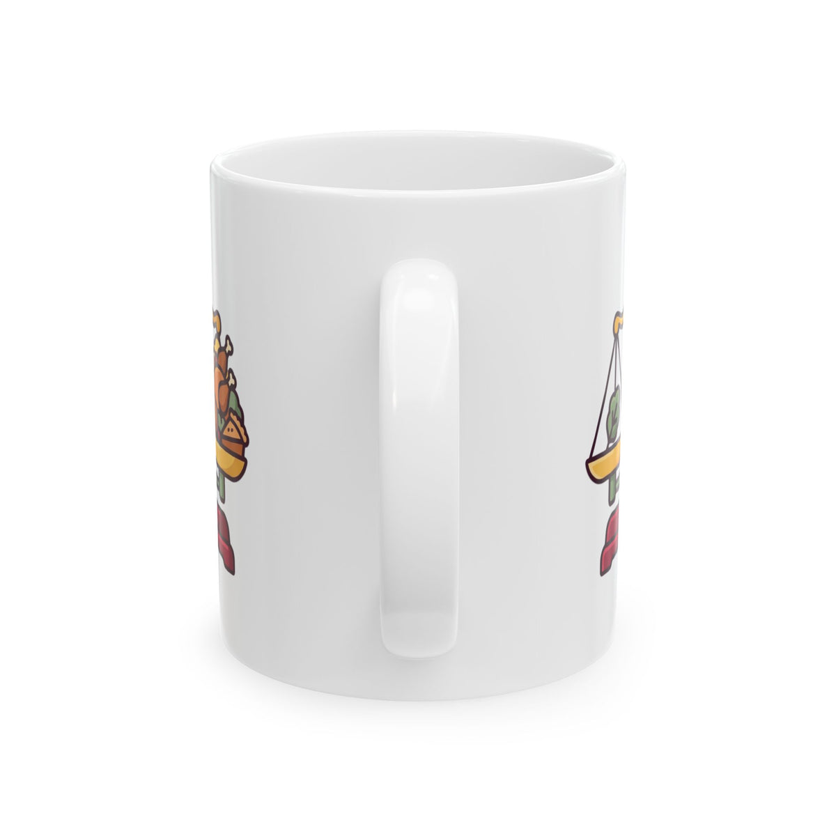 "My Diet Philosophy" White Ceramic Mug — Graphic